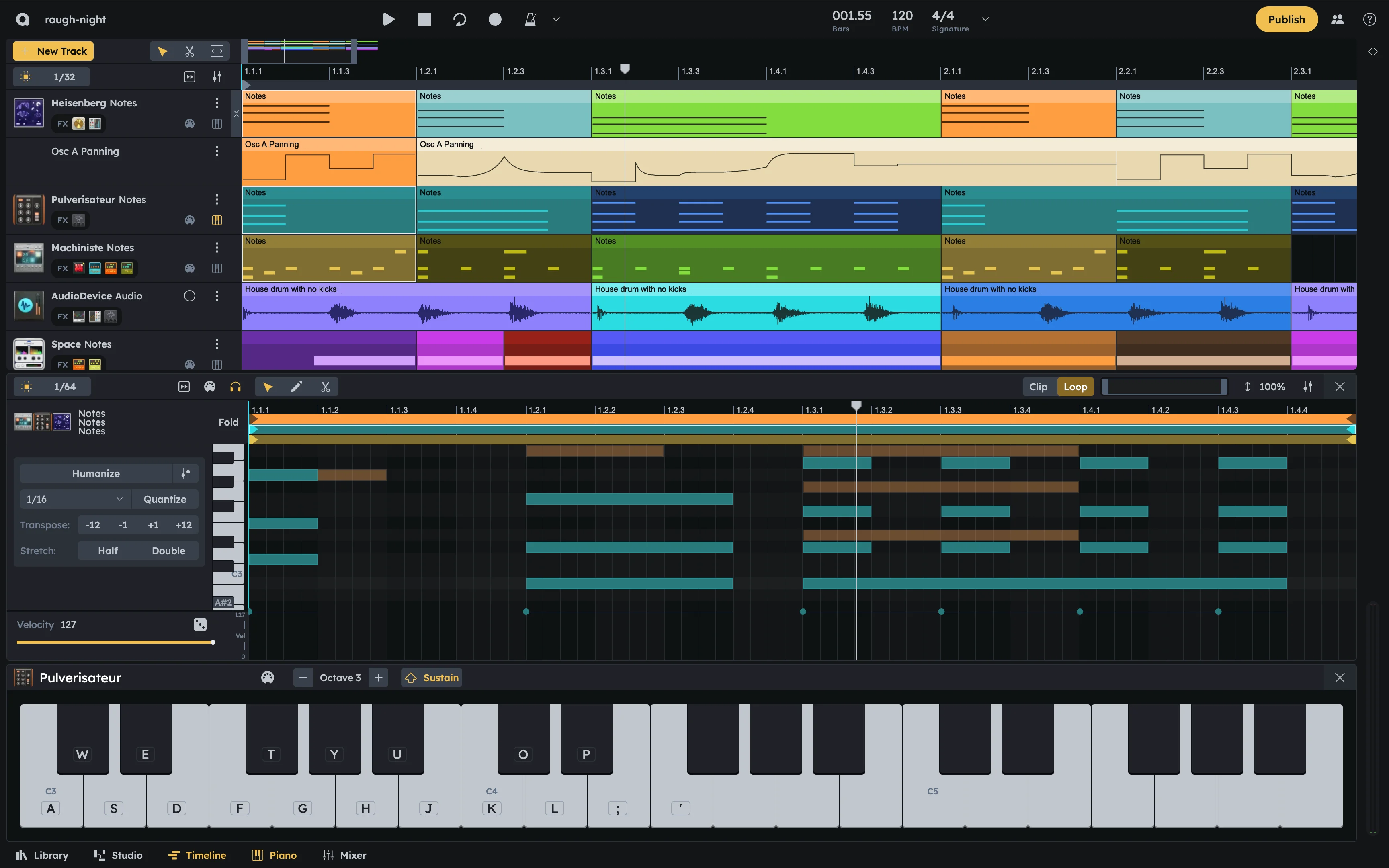 Audiotool DAW Interface - Music Production Software